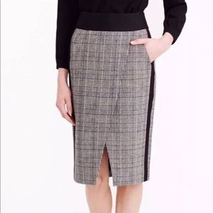Jcrew Plaid Pencil Skirt